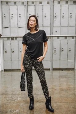 Freeman T. Porter Alexa High Waist Cropped Marsh Hot