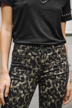 Freeman T. Porter Alexa High Waist Cropped Marsh Hot