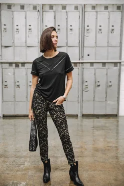 Freeman T. Porter Alexa High Waist Cropped Marsh Hot
