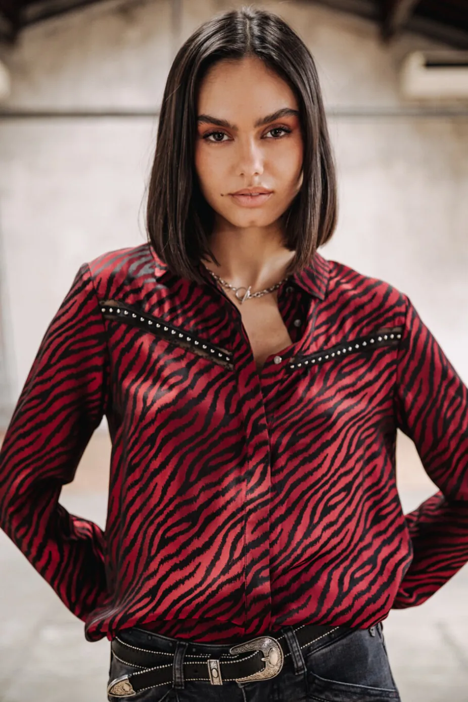 Freeman T. Porter Crizia Red Zebra Flash Sale