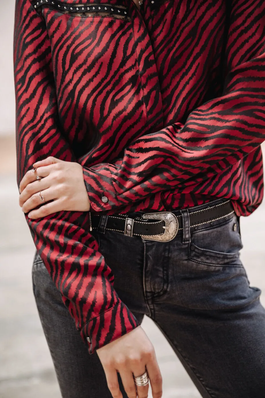 Freeman T. Porter Crizia Red Zebra Flash Sale